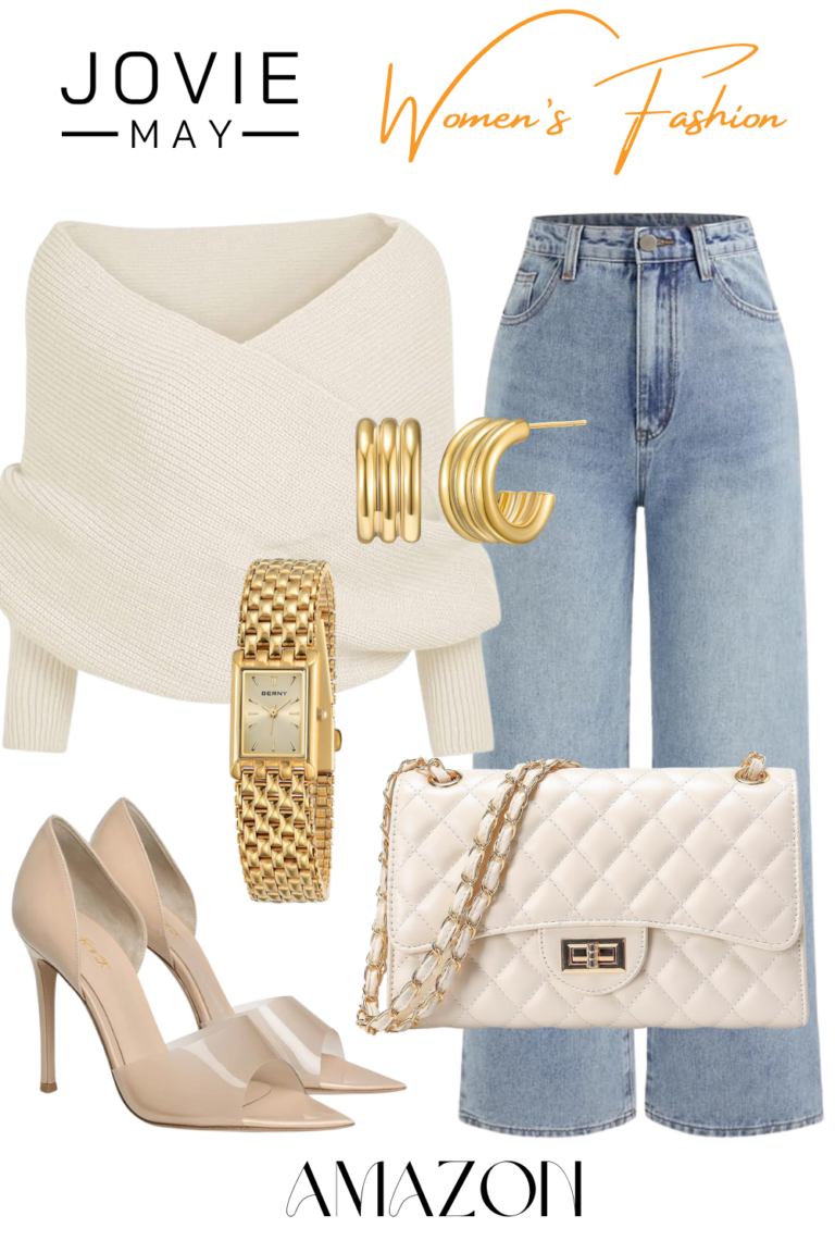 Casual Chic: Cream and Gold Monochrome with a Casual Twist